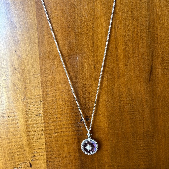 Judith Ripka Sterling Silver Amethyst Pendant Necklace - Picture 1 of 9